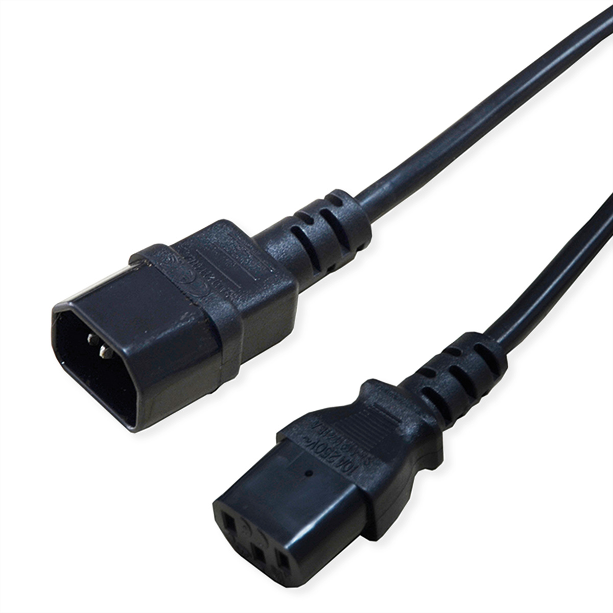 STANDARD Apparate-Verbindungskabel, IEC 320 C14 - C13, schwarz, 1,8 m