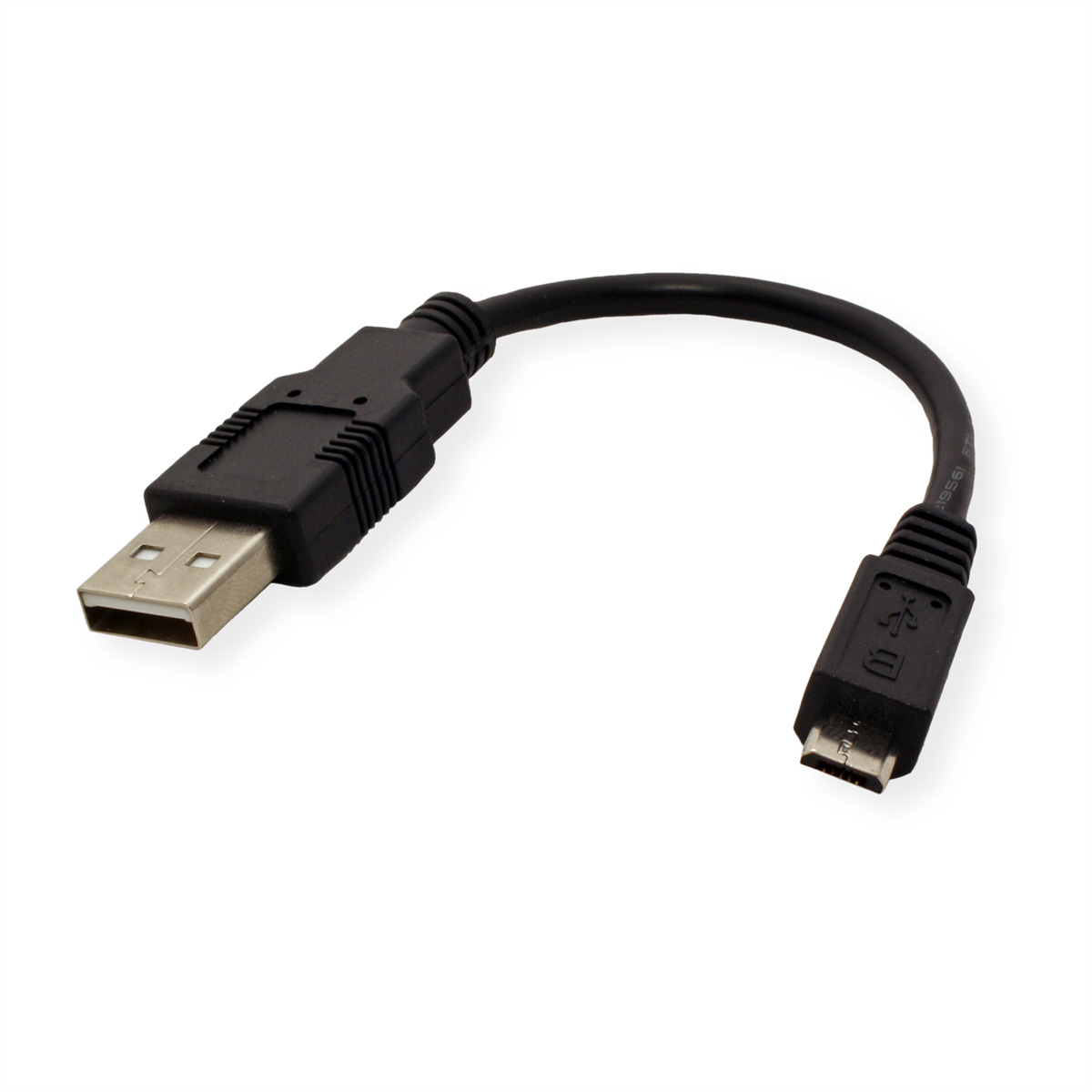 ROLINE USB 2.0 Kabel, USB A ST - Micro USB B ST, 0,15 m,  (BILD2)