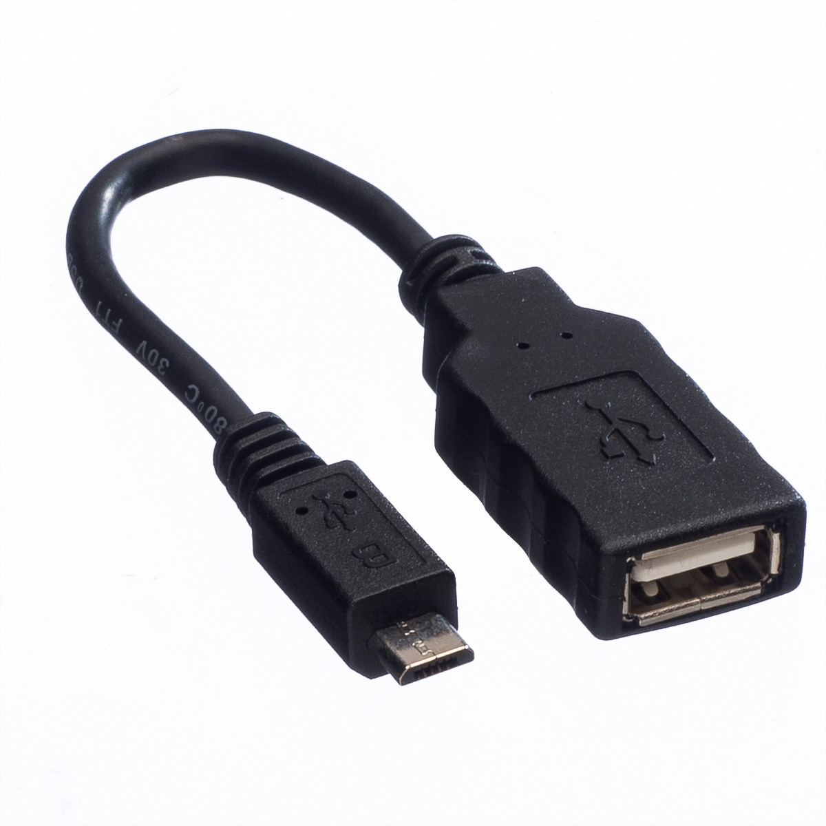 ROLINE USB Kabel ST.A-MicroB BuOTG 0.15m