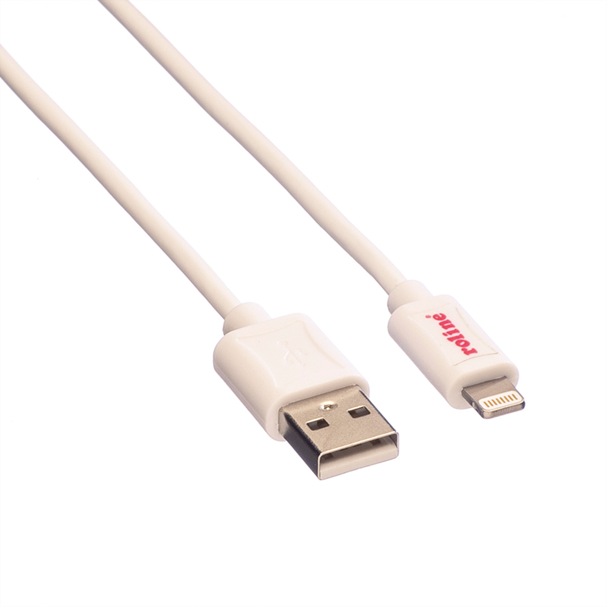 ROLINE USB 2.0 Sync- & Ladekabel für Apple Geräte mit Lightning Connector 1,0 m