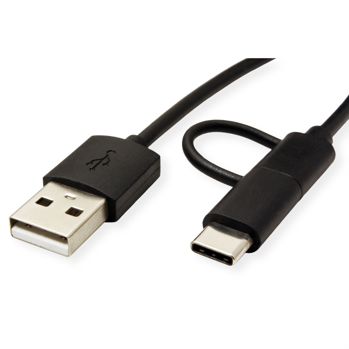 ROLINE USB 2.0 Sync- &, Ladekabel Typ A - Typ C / B,  (BILD2)