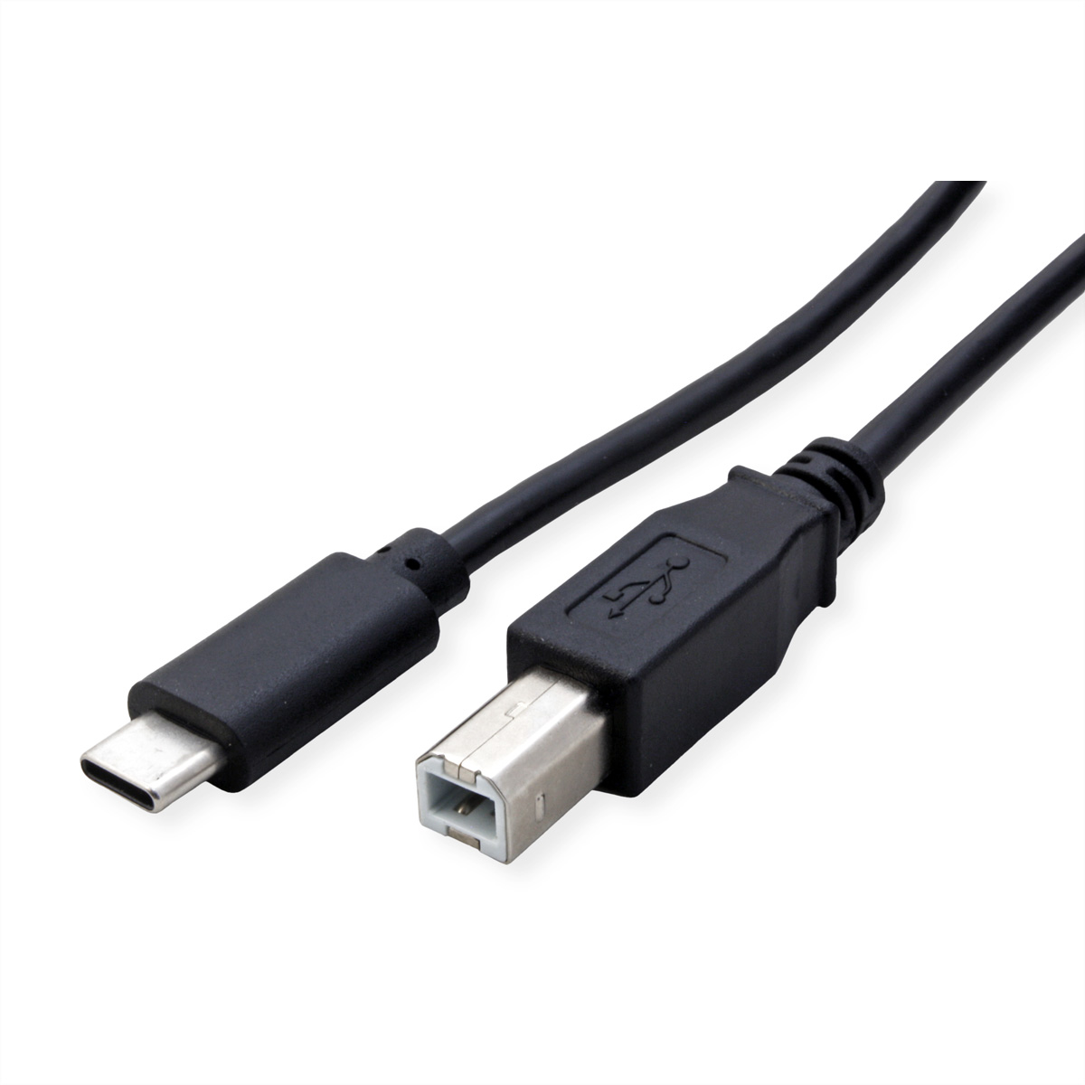ROLINE USB 2.0 Typ C Kabel, C - B, ST/ST, schwarz, 1,8 m
