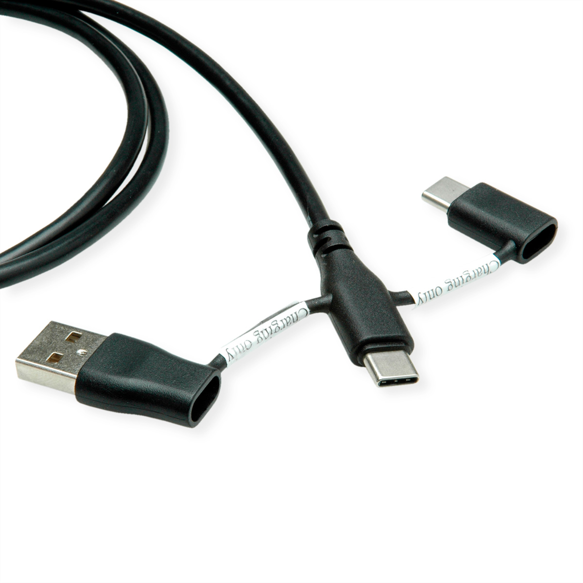 ROLINE USB 2.0 Kabel Typ C, ST/ST, mit Typ A+C, 1 m,  (BILD2)