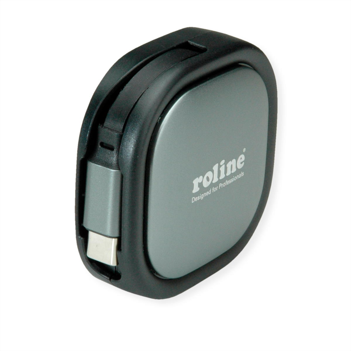 ROLINE USB 2.0 Aufrollbares Kabel, C-C ST/ST, schwarz,  (BILD2)