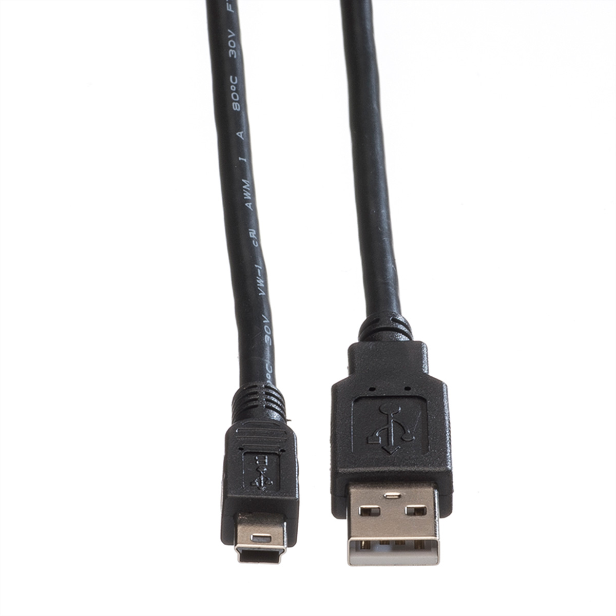 ROLINE USB2.0 Kabel,Typ A-5Pin Mini,0,8m