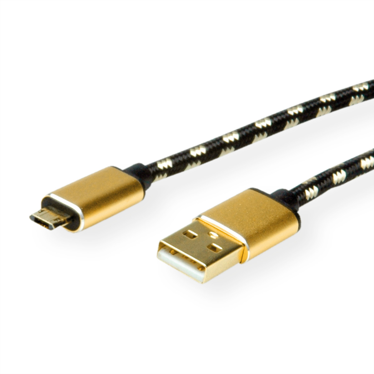 ROLINE GOLD USB 2.0 Kabel Typ A ST Micro B ST reversibel 1,8m