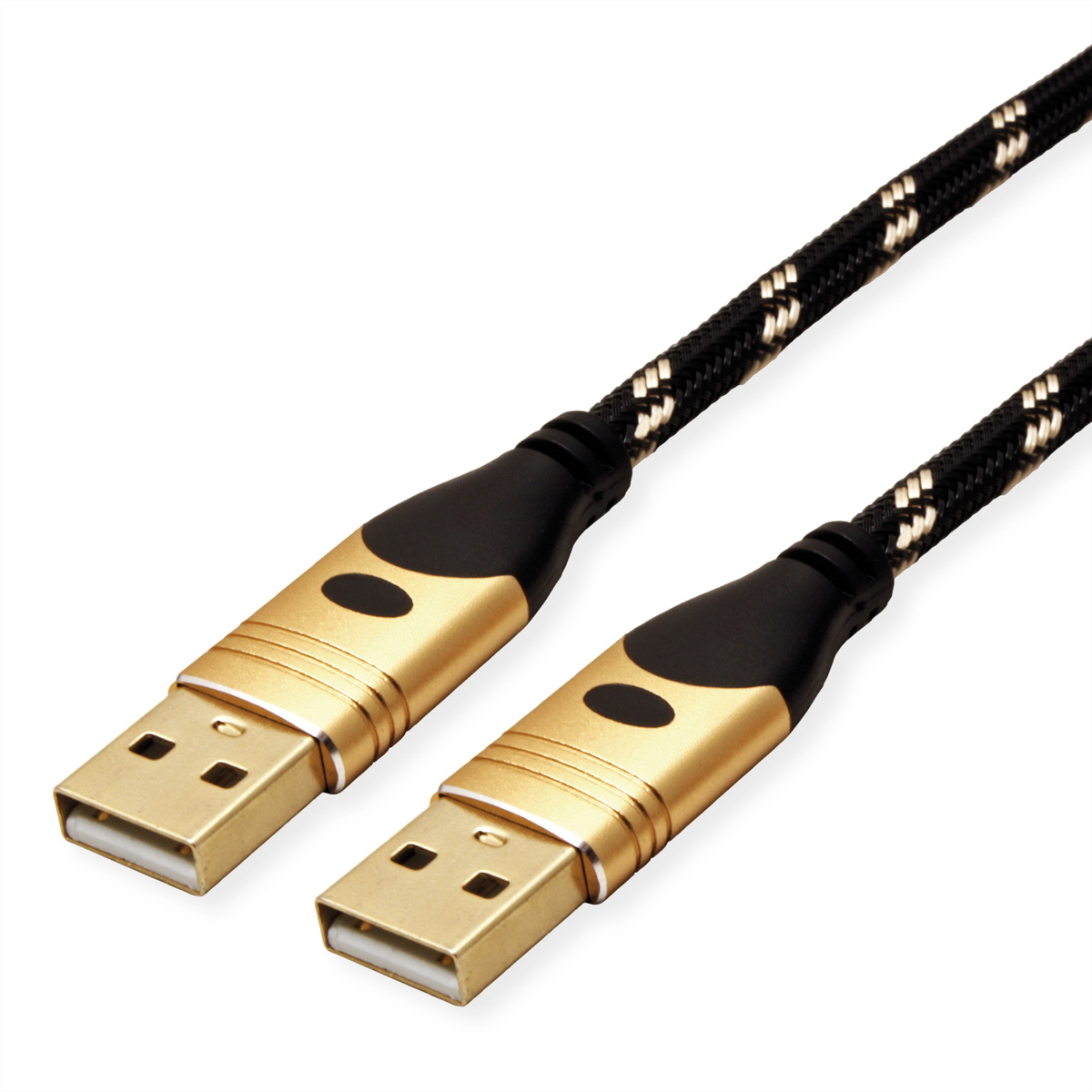 ROLINE GOLD USB 2.0 Kabel, Typ A - A, ST/ST, 0,8 m