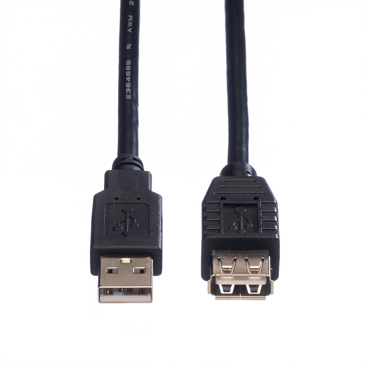 ROLINE USB 2.0 Cable Type A M/F 0.8m