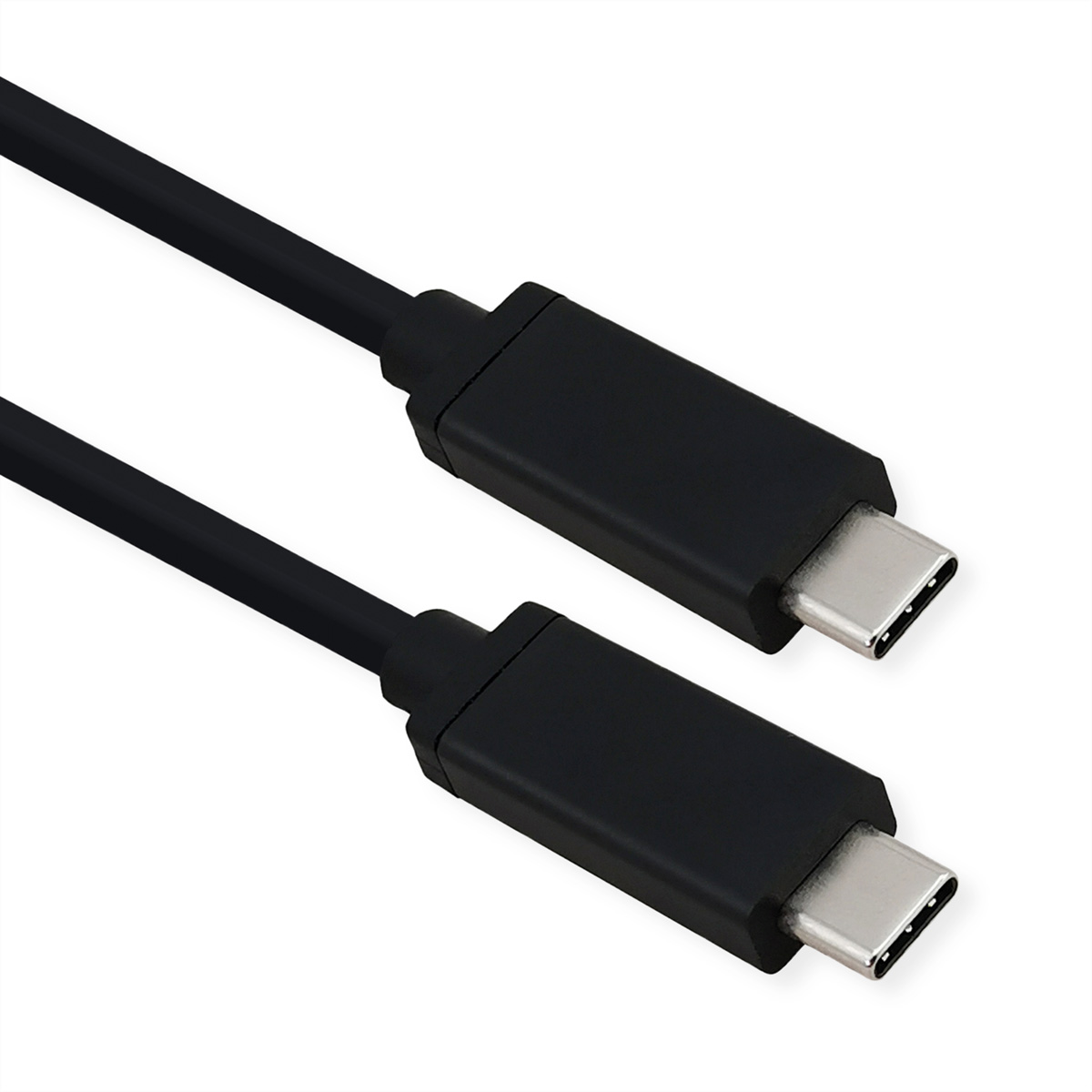 ROLINE USB4 Gen 3 Kabel, mit Power Delivery 20V5A, Emark, C-C, ST/ST, 40 Gbit/s, schwarz, 0,8 m (11.