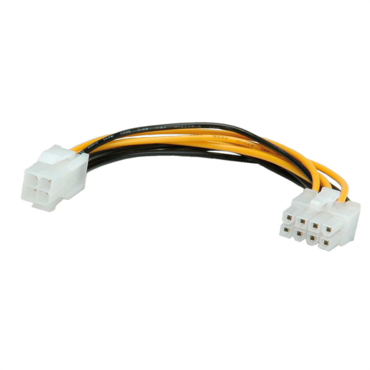 ROLINE Internes Power Adapterkabel, 8 pin PCI Express-Stecker - P4 Stecker, 0,15