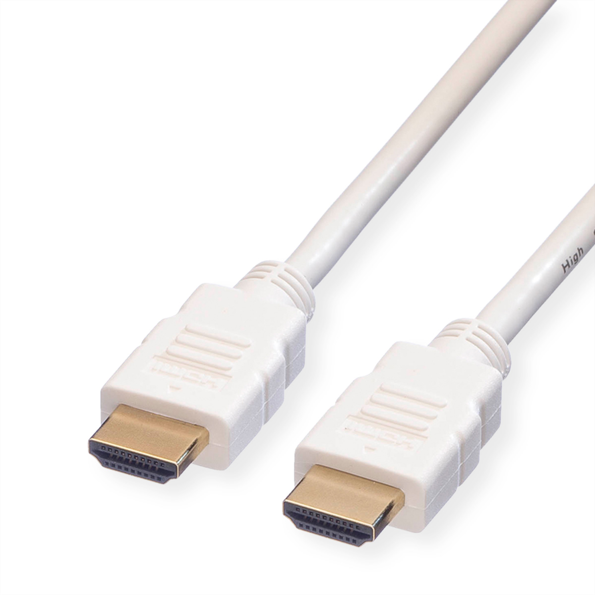 ROLINE HDMI High Speed Kabel mit Ethernet weiss 2m
