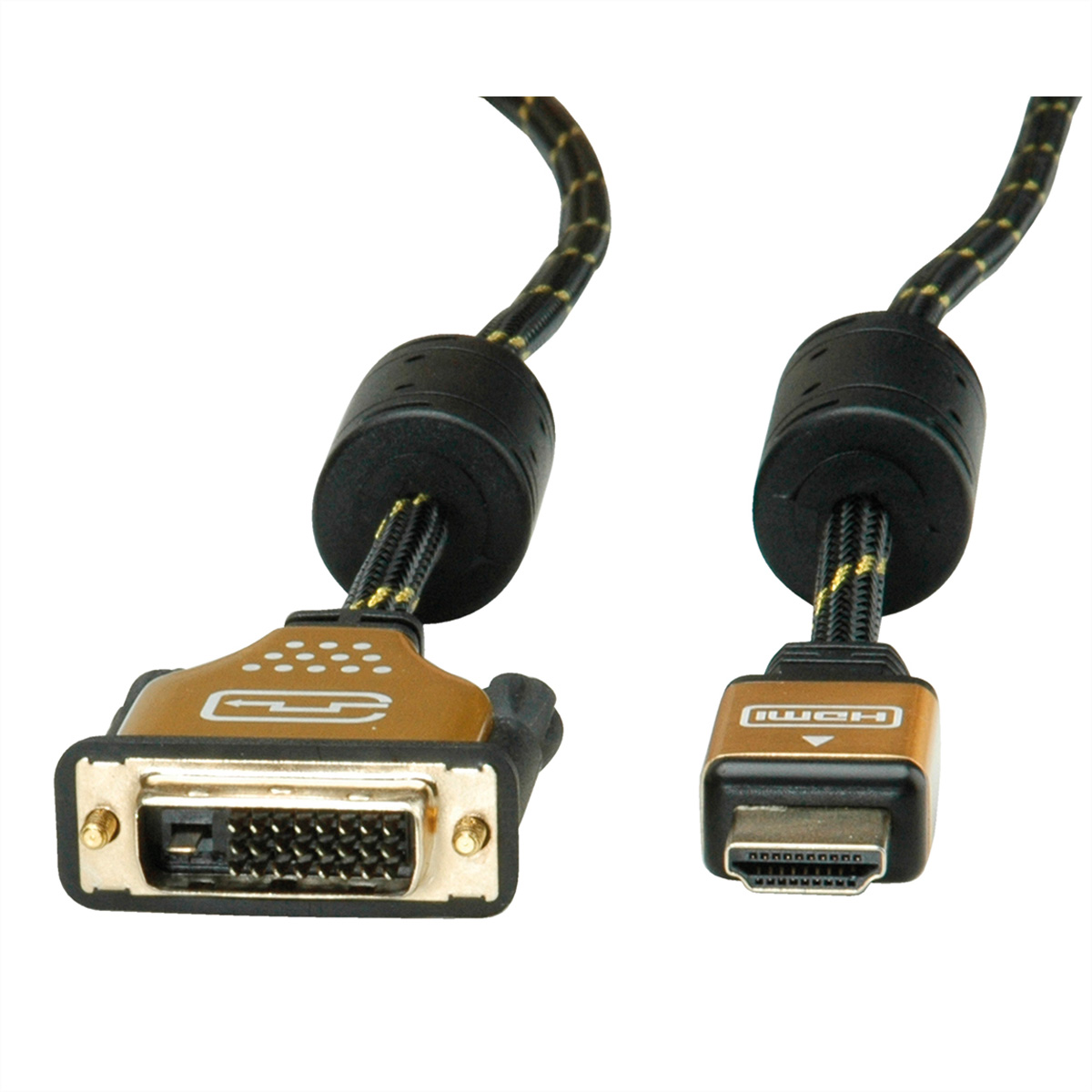 ROLINE Gold - Videokabel - Dual Link - HDMI / DVI - DVI-D (M) bis HDMI (M) - 7.5 m - abgeschirmt
