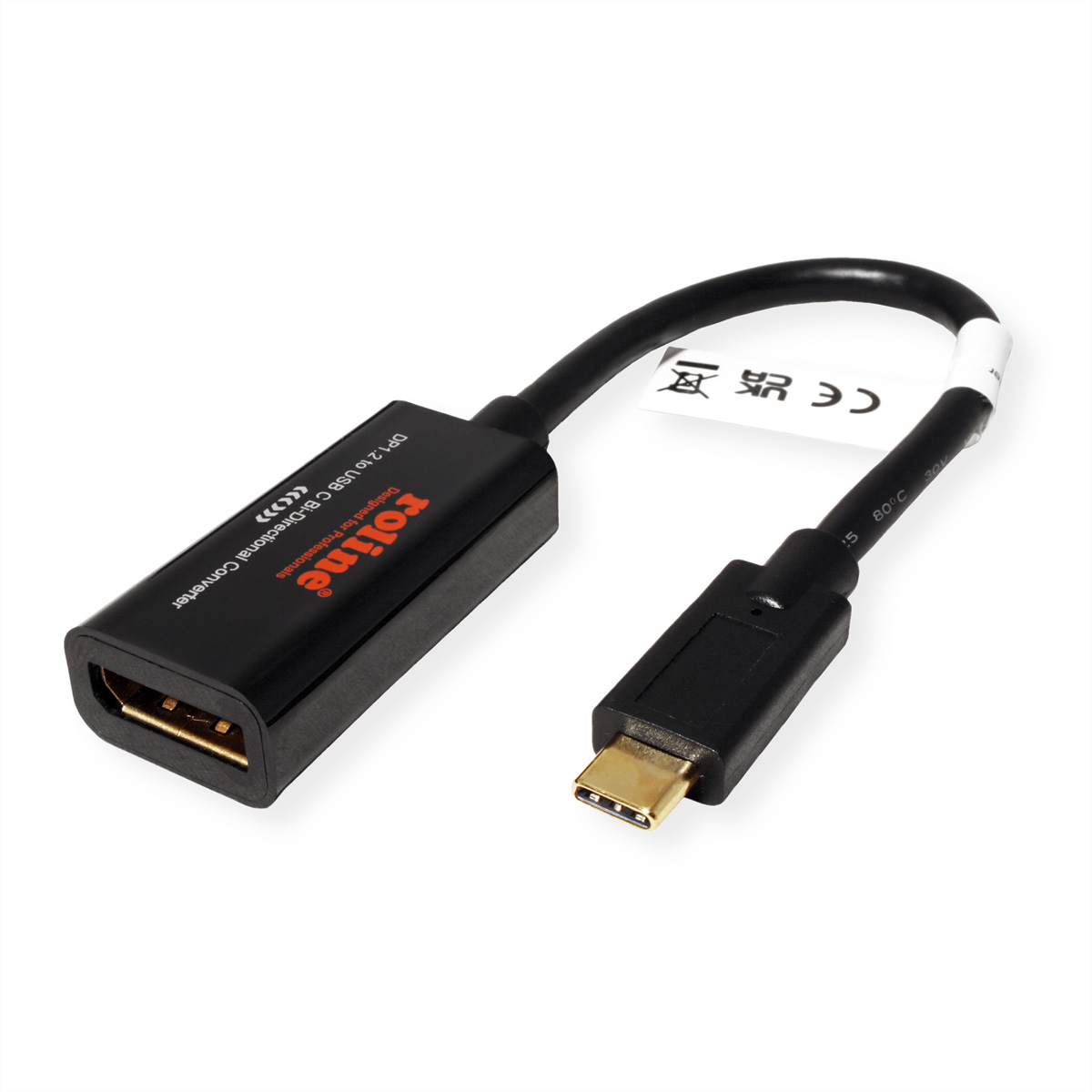 ROLINE Display Adapter bidirektional USB C auf DP 1.2 0.15m - Adapter - Digital/Daten (11.04.5957)