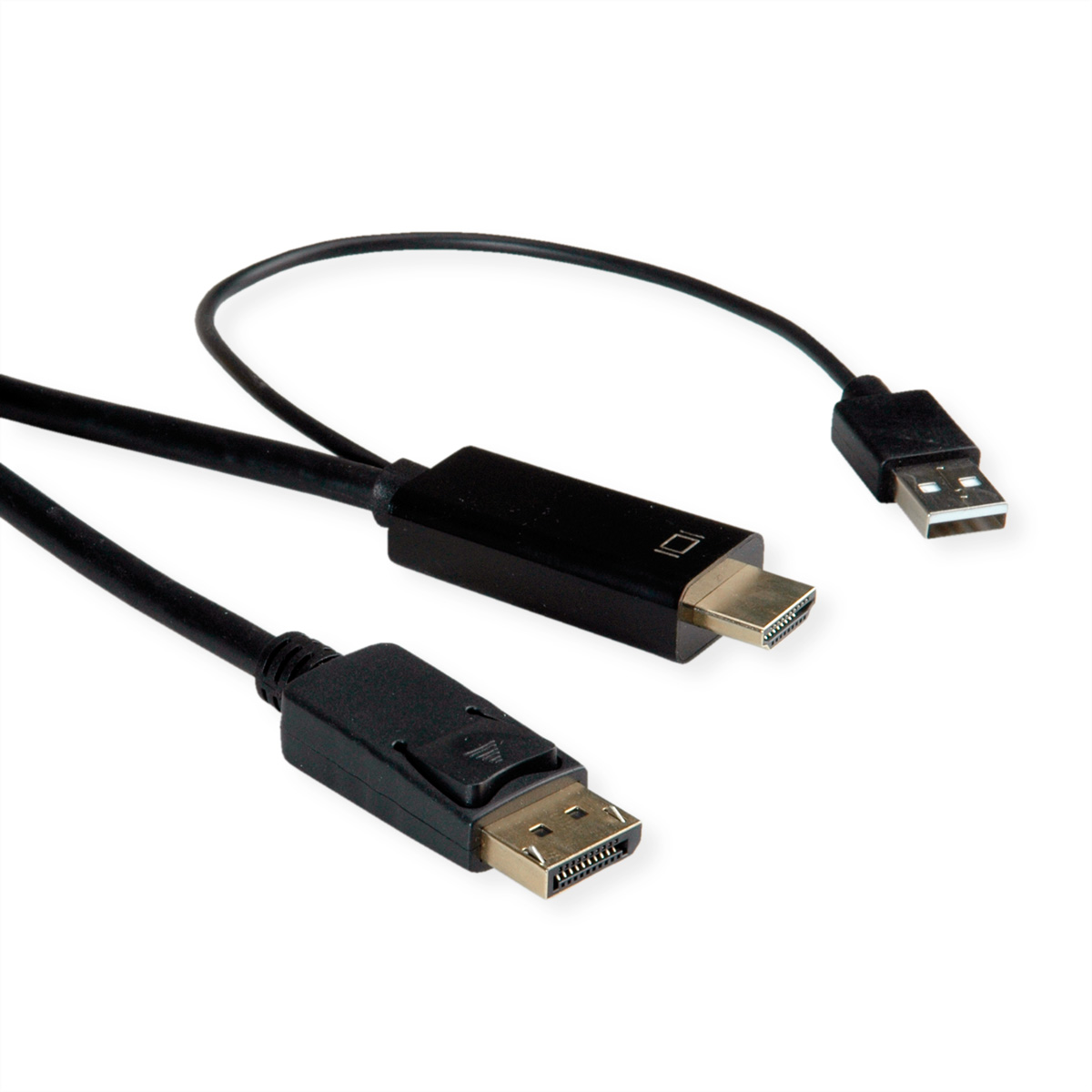 ROLINE HDMI-Kabel UltraHDTV - DisplayPort ST/ST schwarz 1m