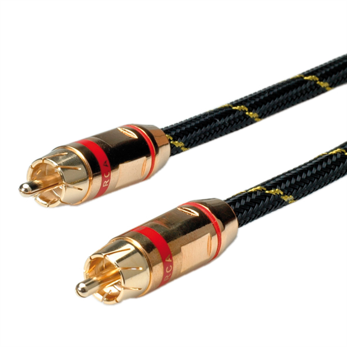 ROLINE GOLD Cinch-Verbindungskabel simplex Stecker / Stecker, Rot, 5 m, Retail B