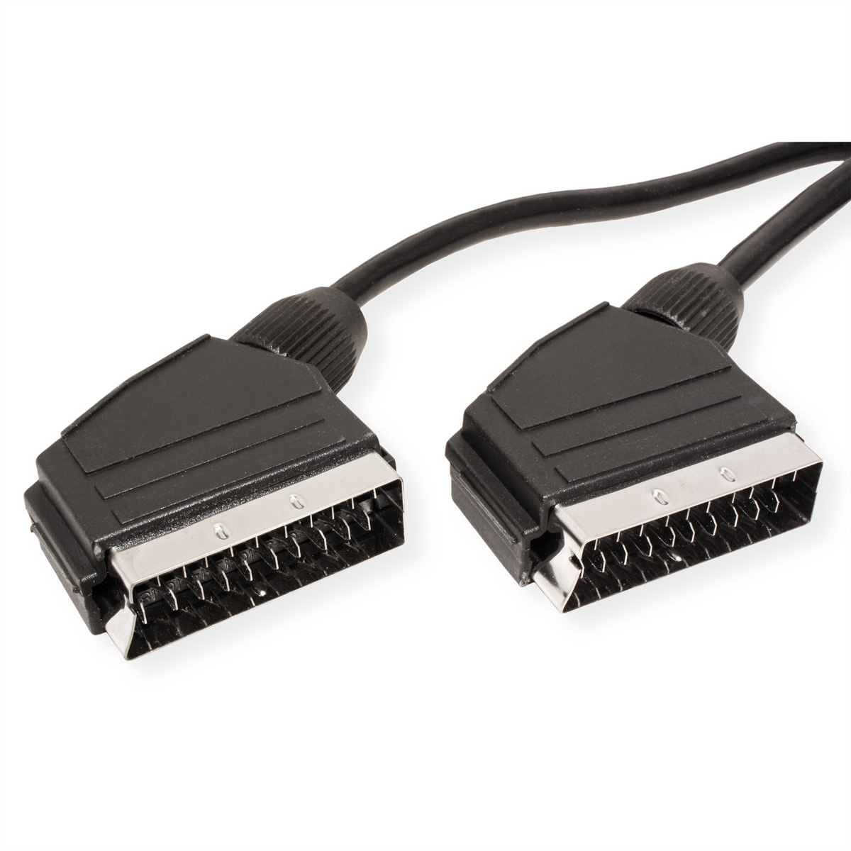 Scart Video-Kabel ST / ST, schwarz, 2 m Sat & Antennenkabel