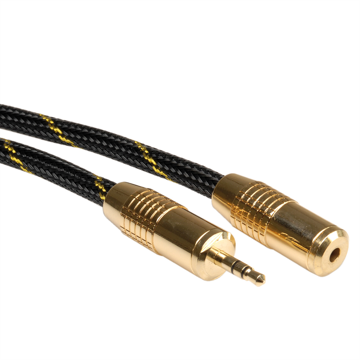 ROLINE GOLD 3,5mm Audio-Verlängerungskabel Stecker / Buchse 2,5m