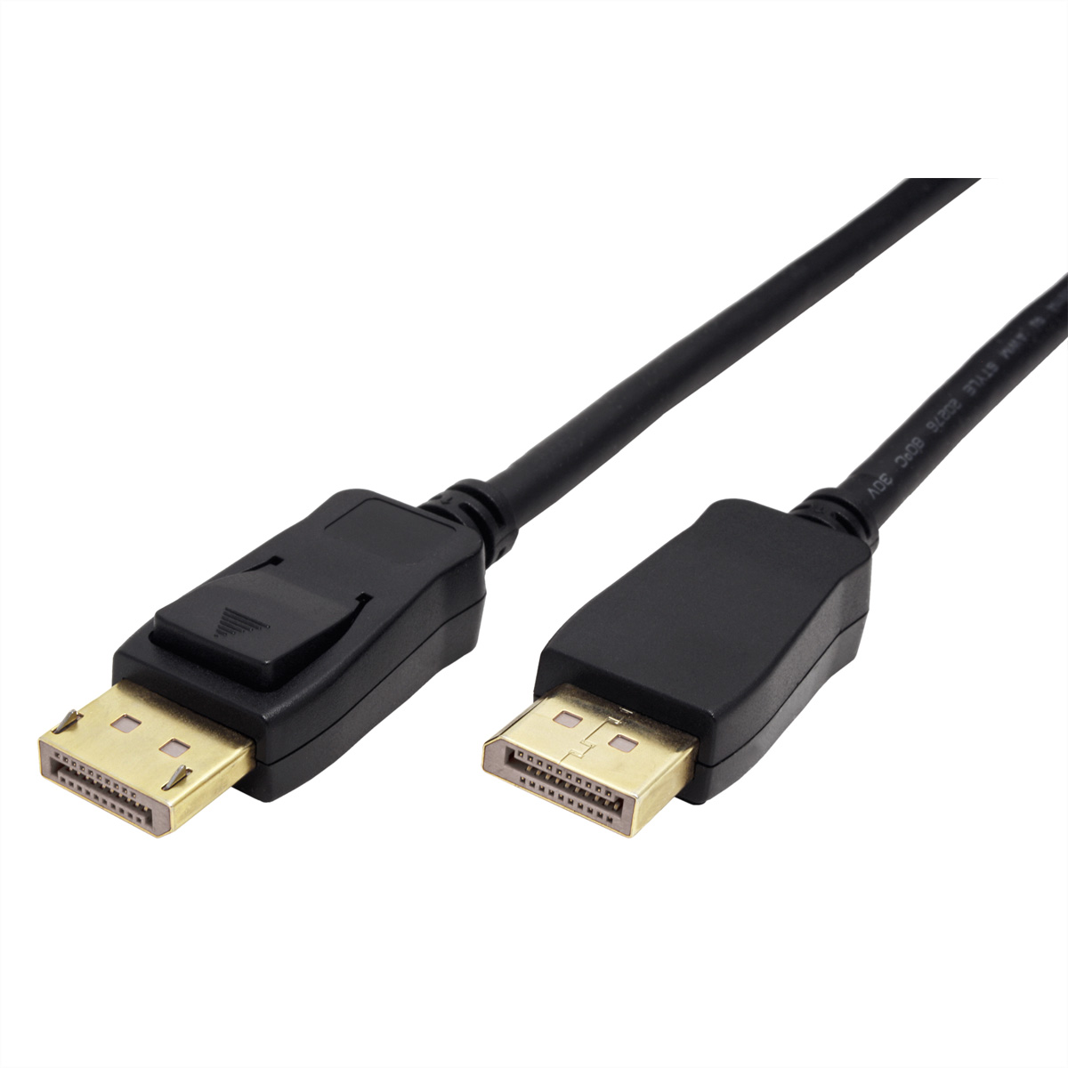 ROLINE GREEN DisplayPort Kabel v2.0, 10K@60Hz, 54Gbit/s, UHBR13.5, DP ST - ST, schwarz, 1 m DisplayPort Kabel