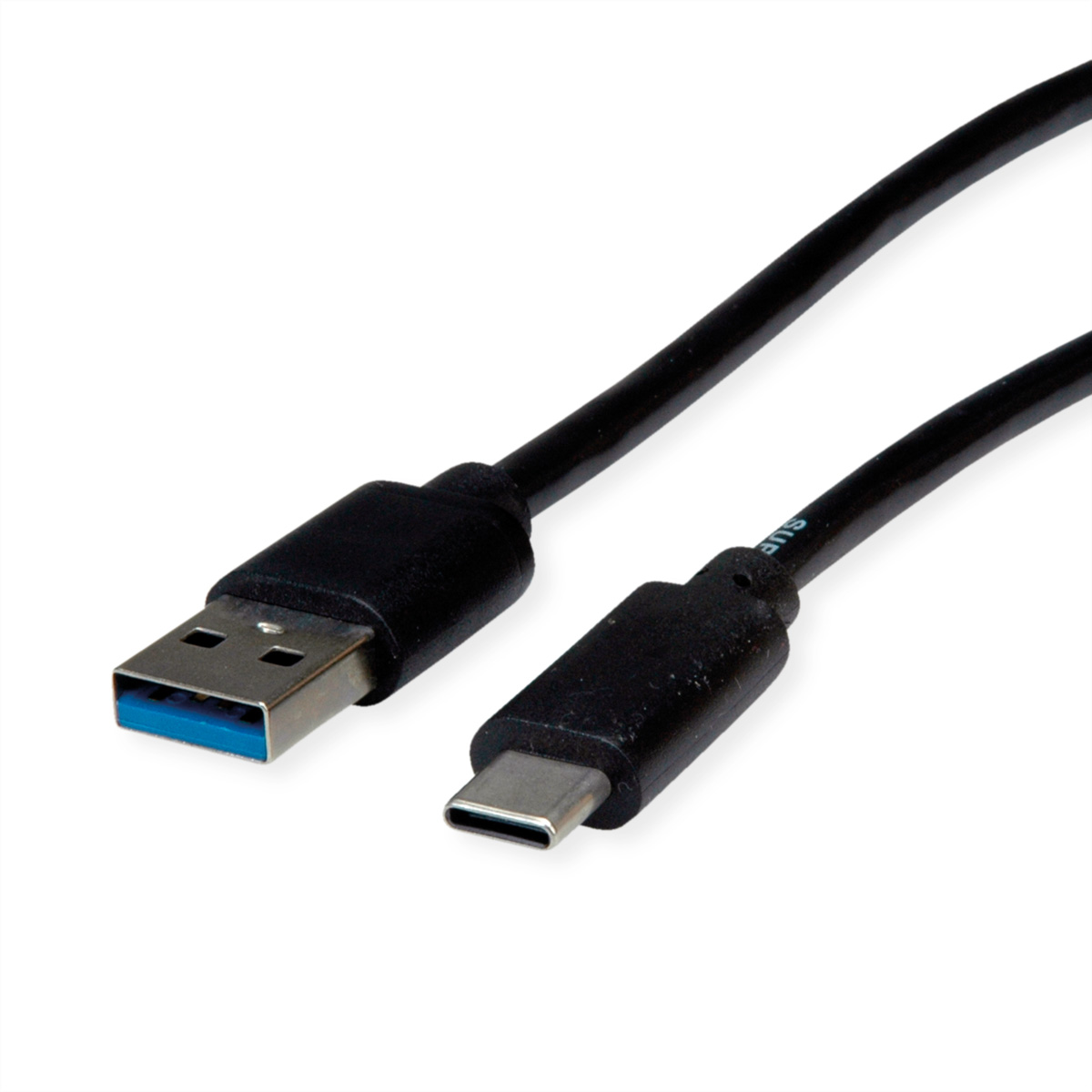 ROLINE RM USB 3.2 Gen 1 Kabel, A-C, ST/ST, schwarz, 0,5 m