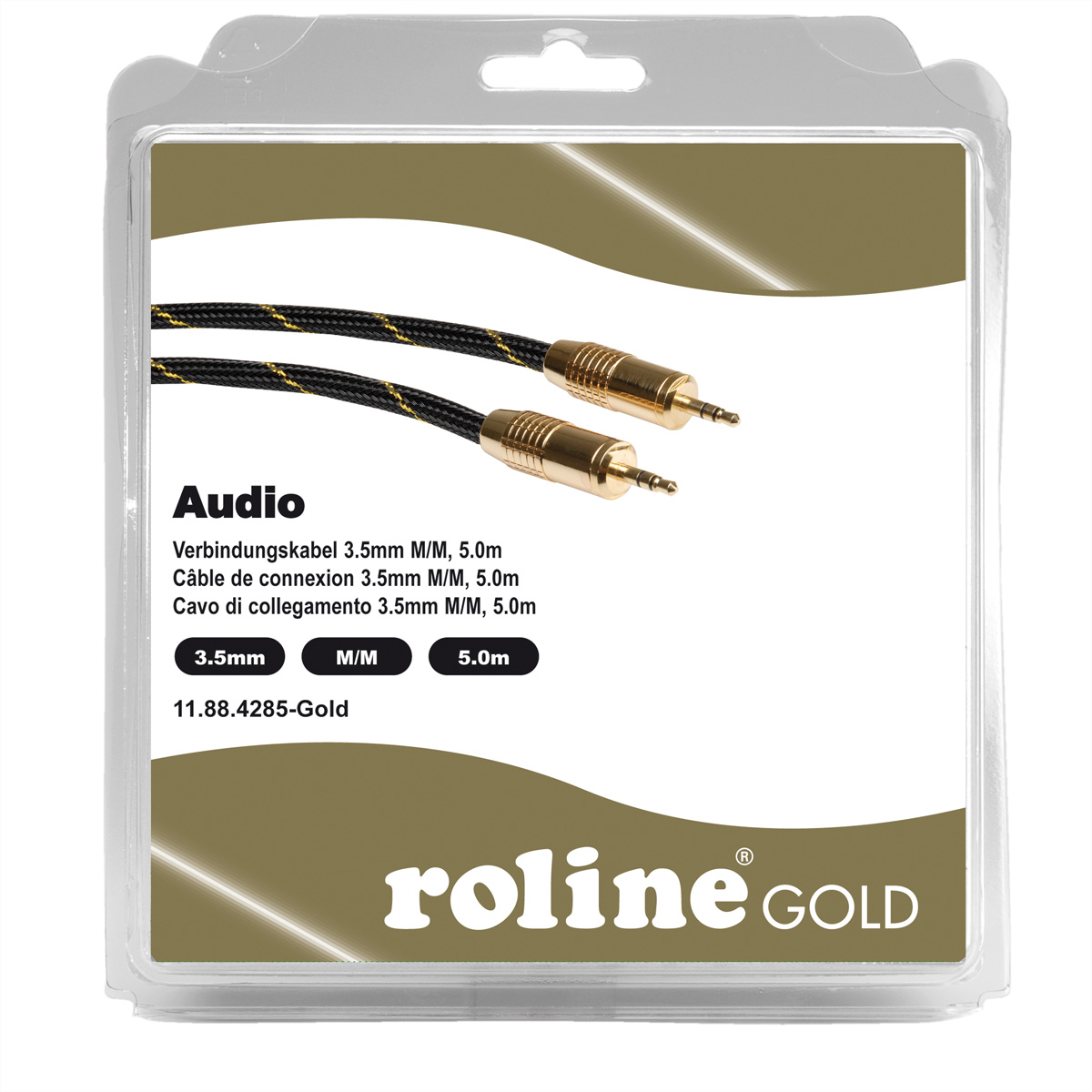 ROLINE GOLD 3,5mm Audio-Kabel, ST/ST, 5mRetail im Blister