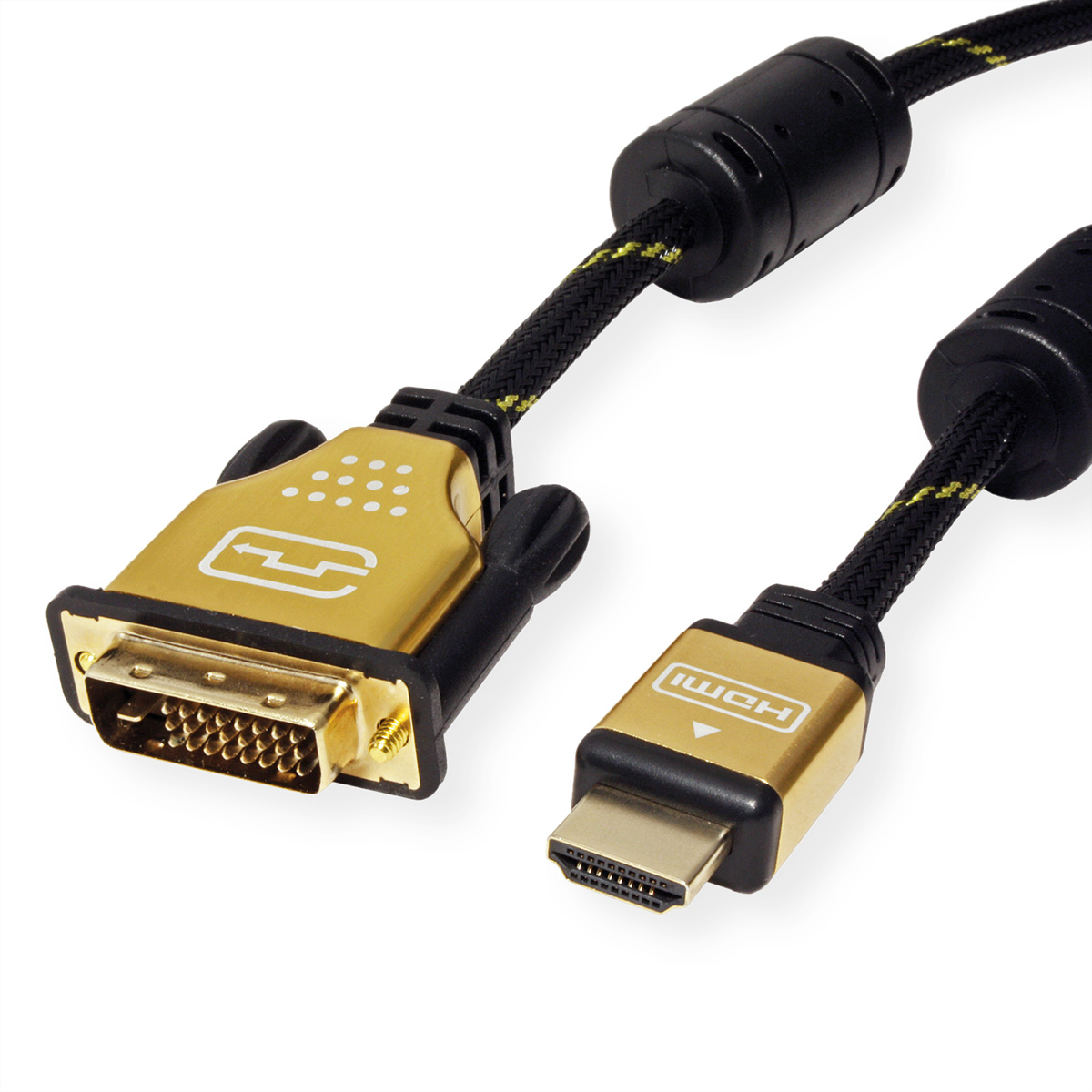 ROLINE GOLD Monitorkabel DVI-HDMI, ST-ST, (24+1) dual link, 1 m
