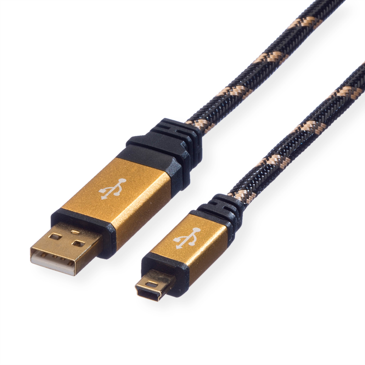 ROLINE GOLD USB 2.0 Kabel, Typ A - 5-Pin Mini, 3,0m