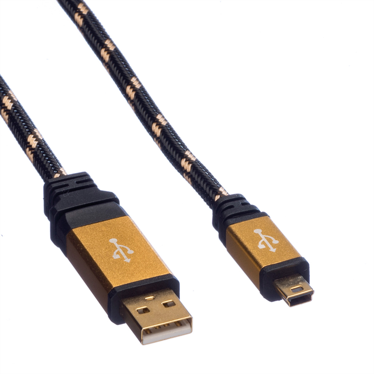 ROLINE GOLD USB 2.0 Kabel, Typ A - 5-Pin Mini, 3 m,  (BILD2)