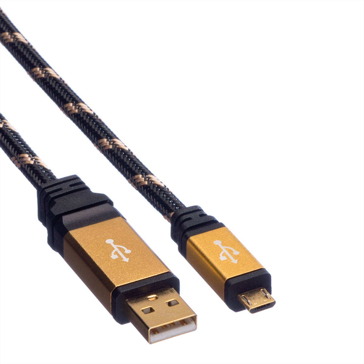 ROLINE GOLD USB 2.0 Kabel, USB A ST - USB Micro B ST 1,8m