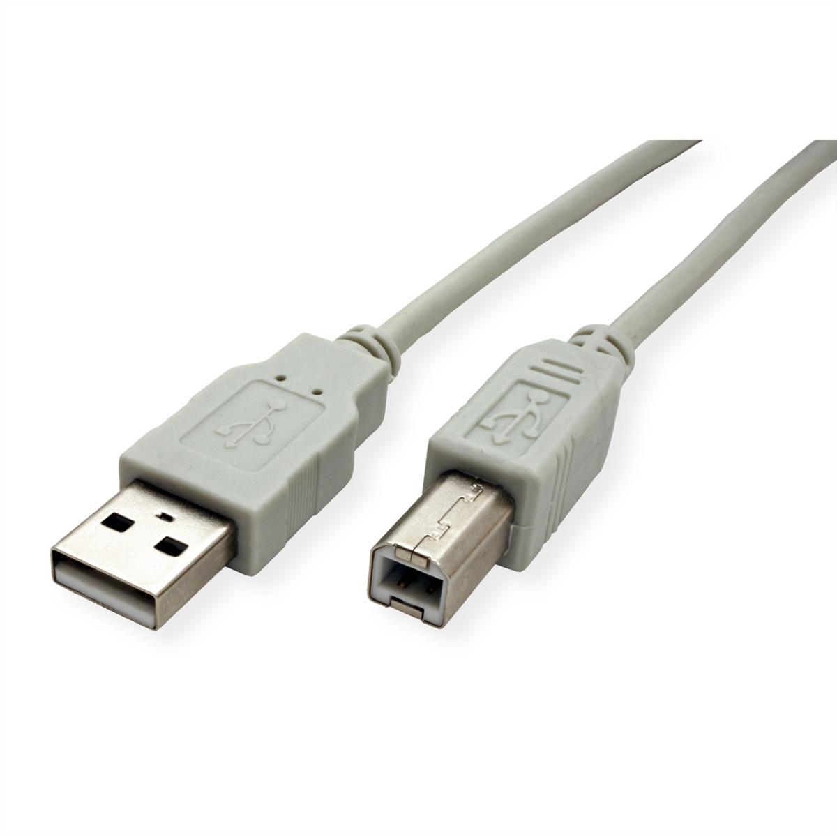 STANDARD USB 2.0 Kabel, Typ A-B, beige, 0,8 m