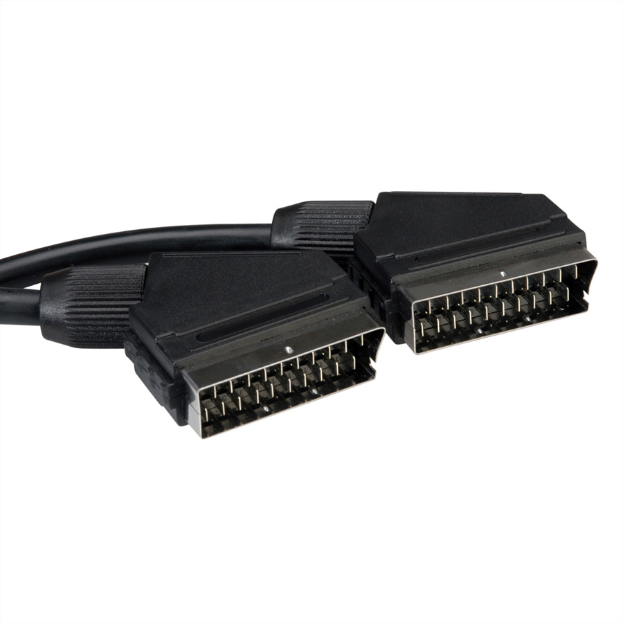 Scart Video-Kabel ST / ST, schwarz, 2 m