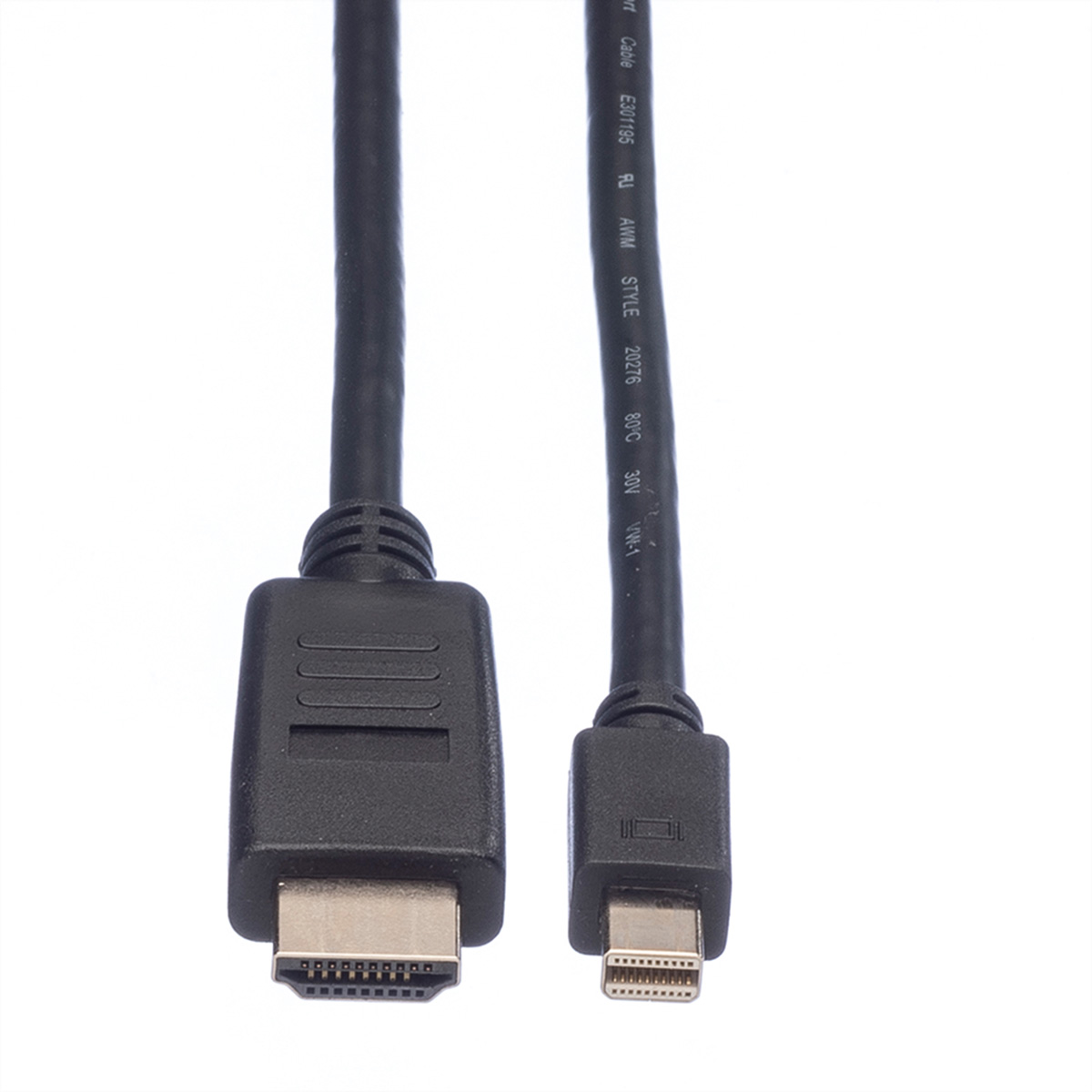 VALUE Mini DisplayPort Kabel, Mini DP-HDTV, ST/ST, schwarz, 1 m