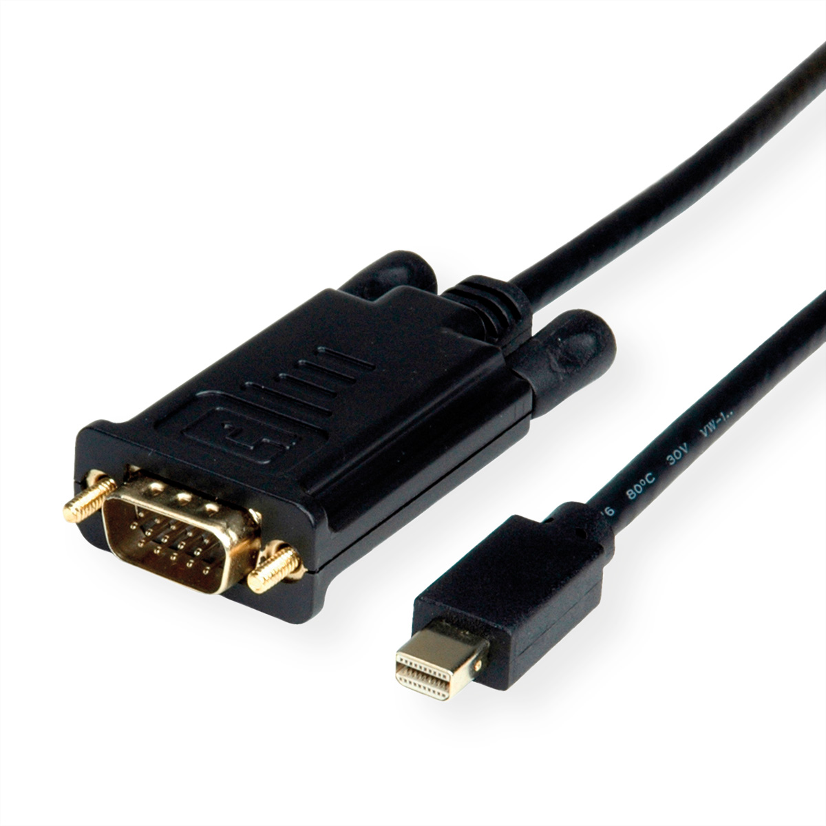 VALUE Kabel Mini DisplayPort-VGA, Mini DP ST - VGA ST, schwarz, 1 m (11.99.5805)