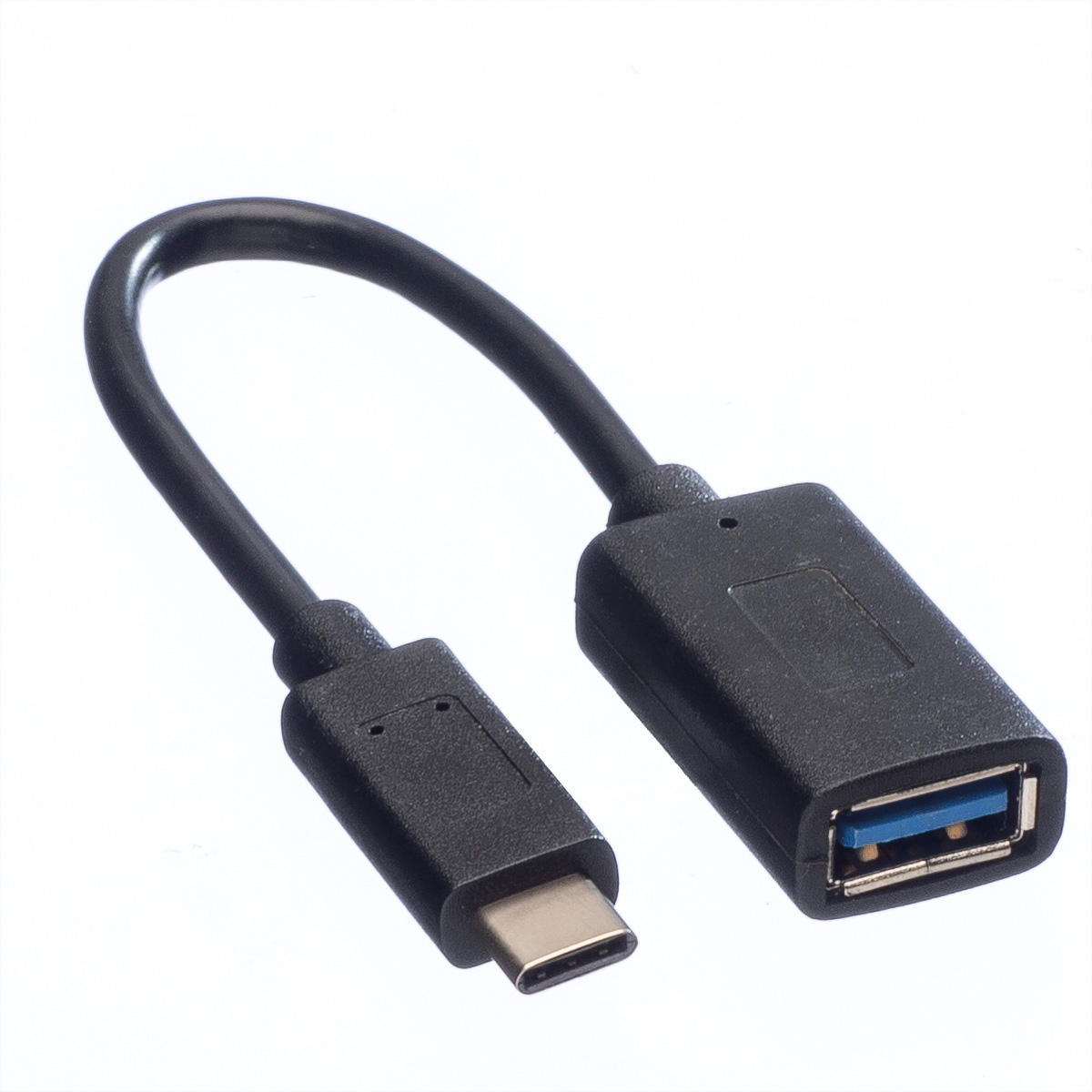 VALUE USB 3.1 Kabel, USB 3.1 Typ C - A, ST/BU, OTG, schwarz, 0,15 m