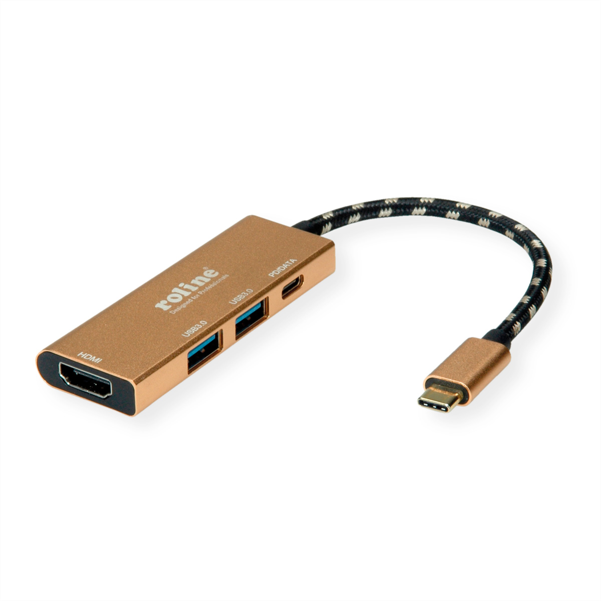ROLINE GOLD USB Typ C Dockingstation, HDMI 4K, 2x USB 3.2 Gen.1, 1x PD (12.02.1119)