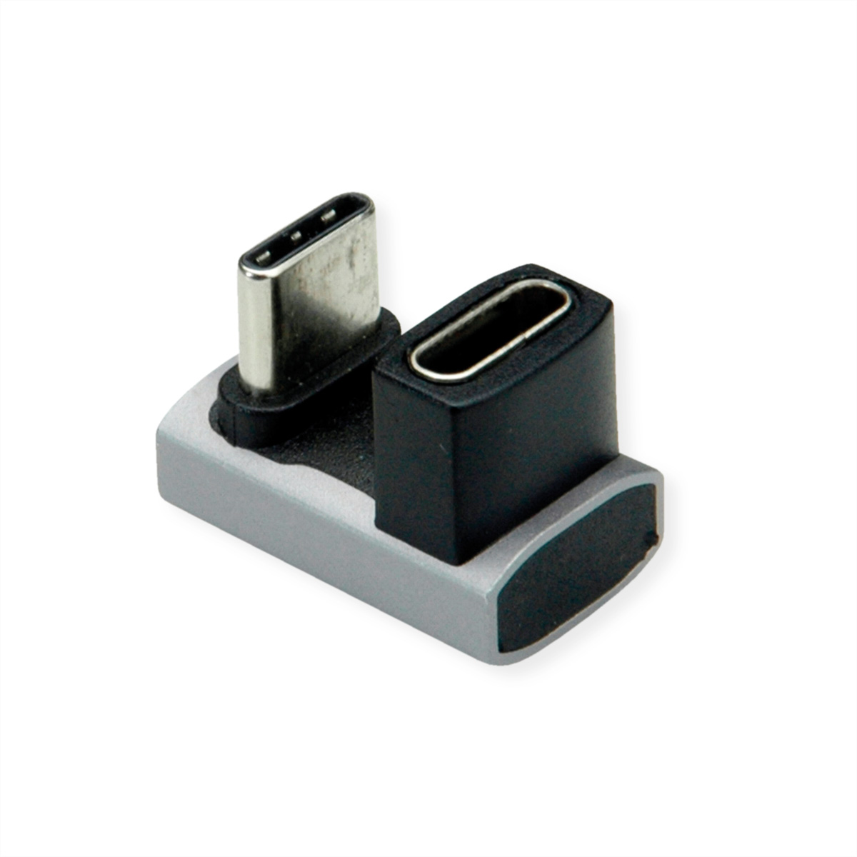 ROLINE USB4 Gen 3x2 Adapter Typ C ST/BU, Aluminium, 360°, breit, silberfarben