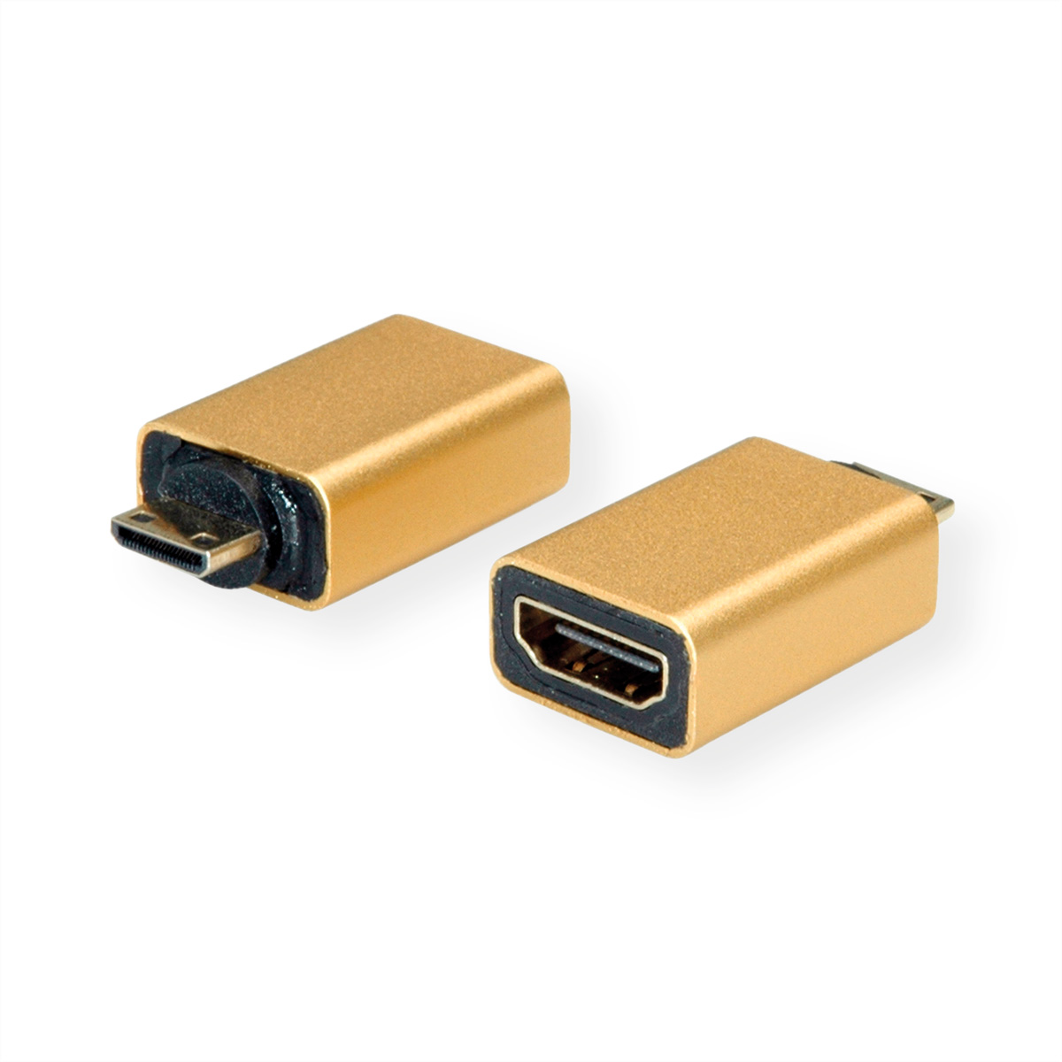 ROLINE GOLD HDMI-Adapter, HDMI BU - HDMI Mini ST, ROLINE  (BILD2)