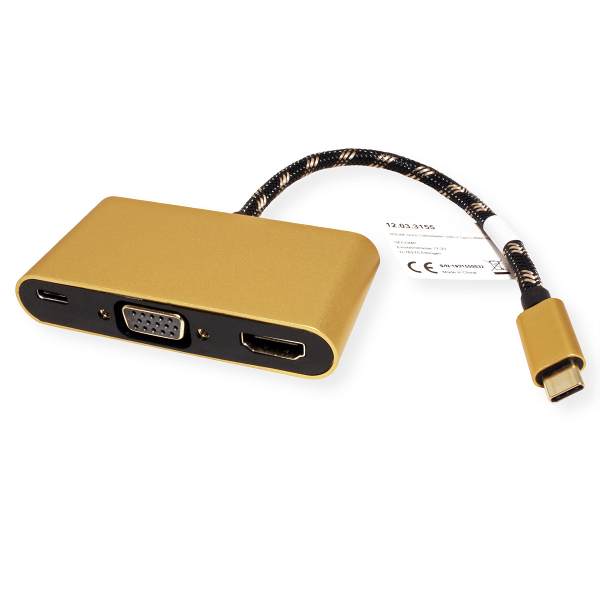 ROLINE GOLD Display Adapter USB Typ C - VGA / HDMI / C  (BILD2)