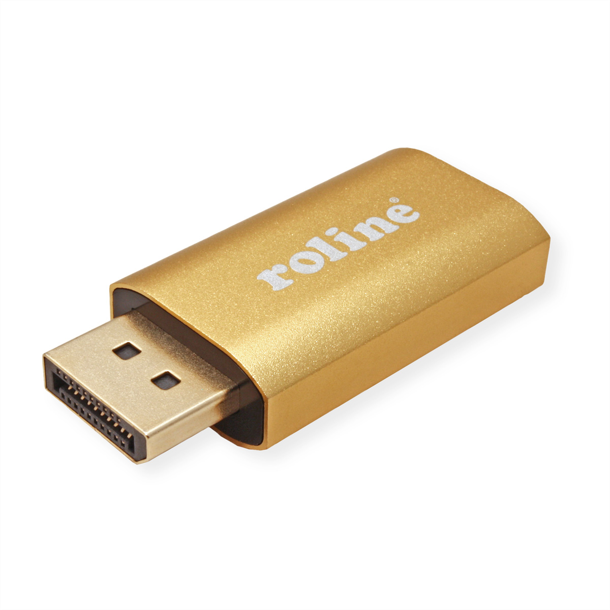 ROLINE GOLD 4K DisplayPort-HDMI Adapter, v1.2, DP ST - HDMI BU, Aktiv (12.03.3158)