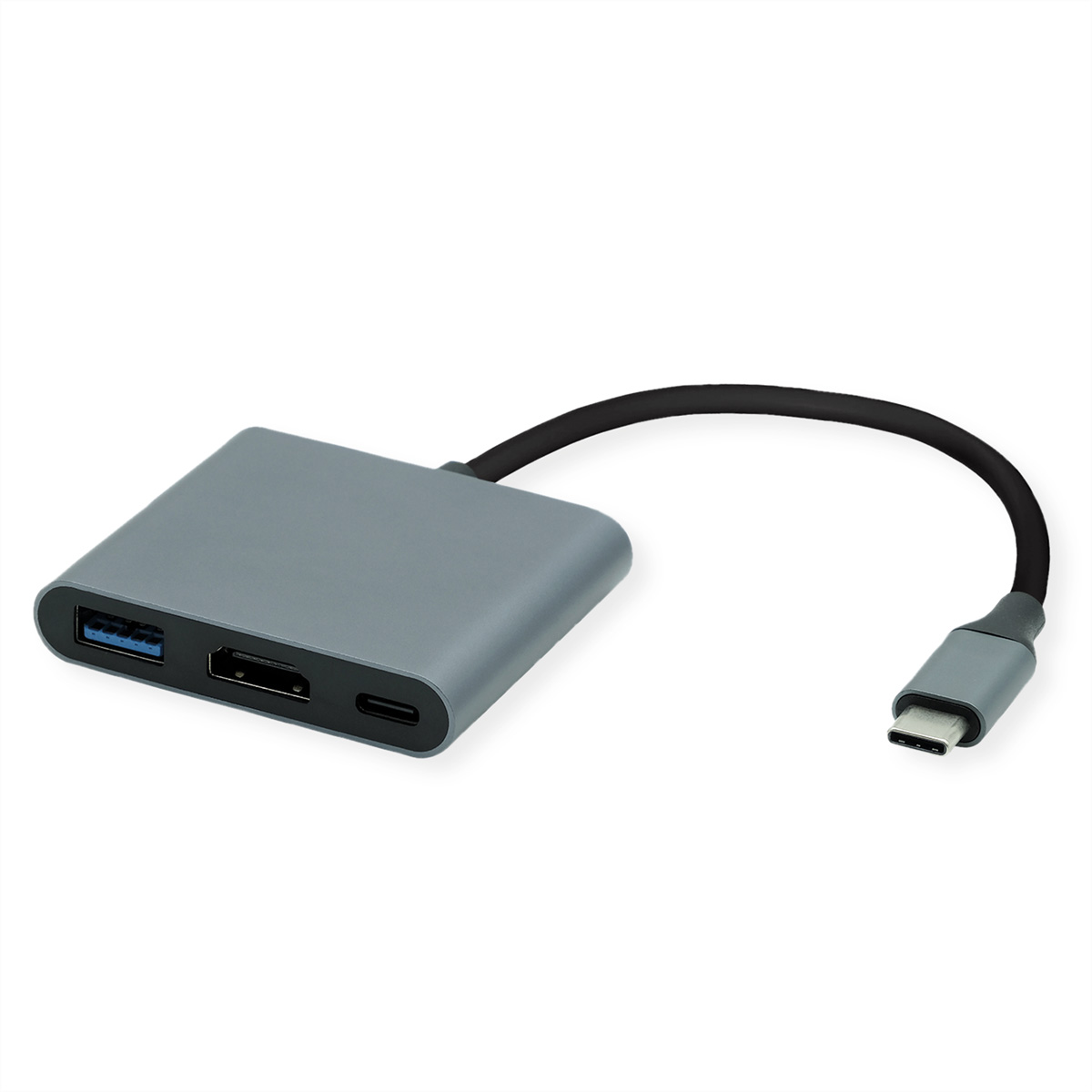 ROLINE Display Adapter USB Typ C - HDMI, USB 3.2 Gen 1 Typ A, Typ C PD