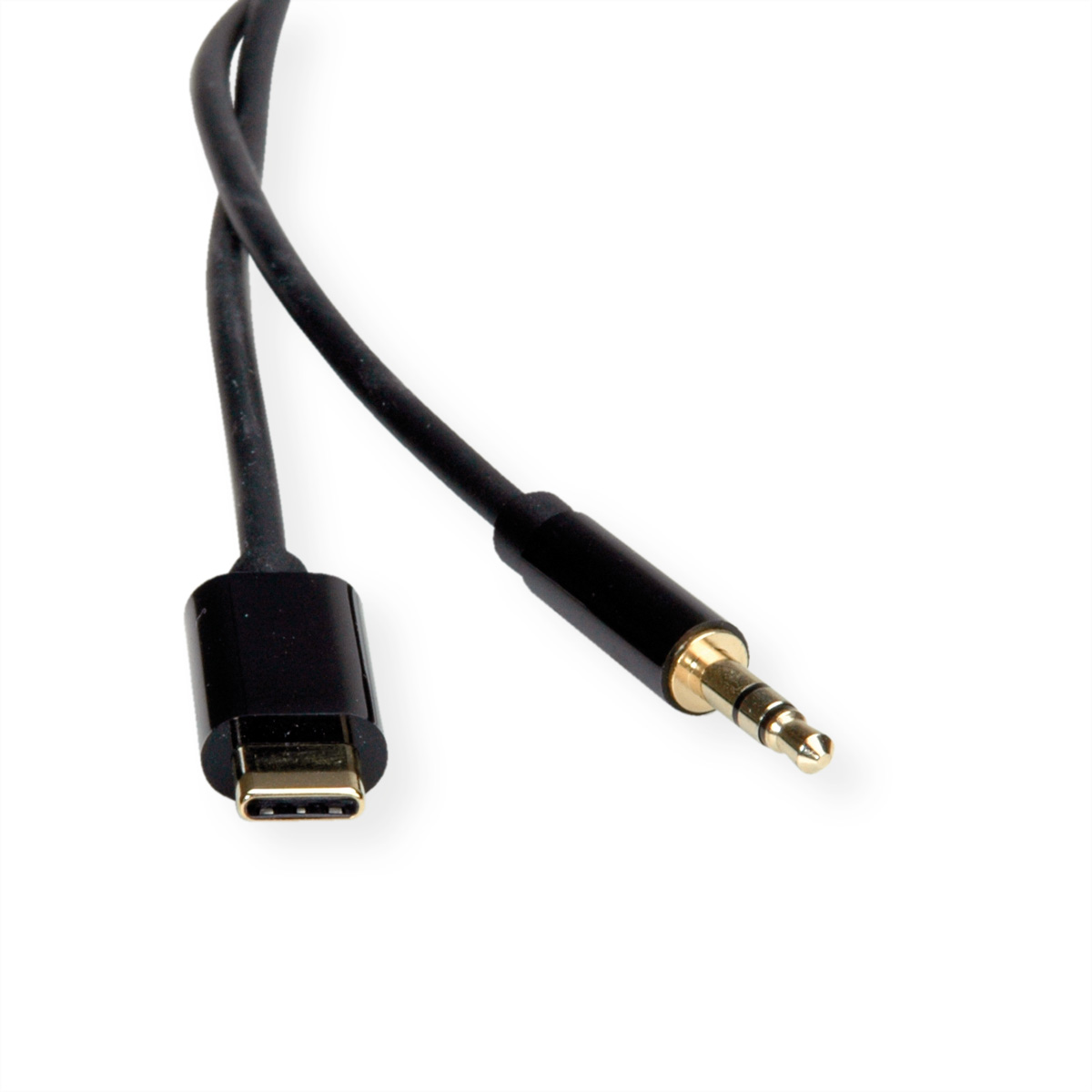 ROLINE Adapter Kabel USB Typ C - 3,5mm Audio, ST/ST, schwarz, 3 m