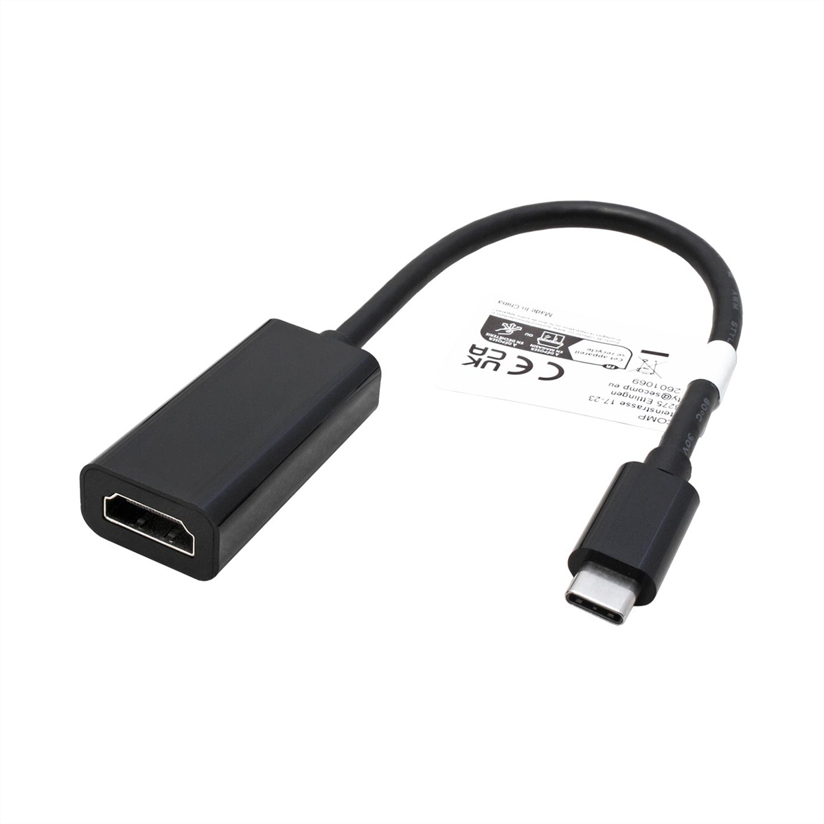 ROLINE Display Adapter USB Typ C - HDMI, ST/BU, 8K60