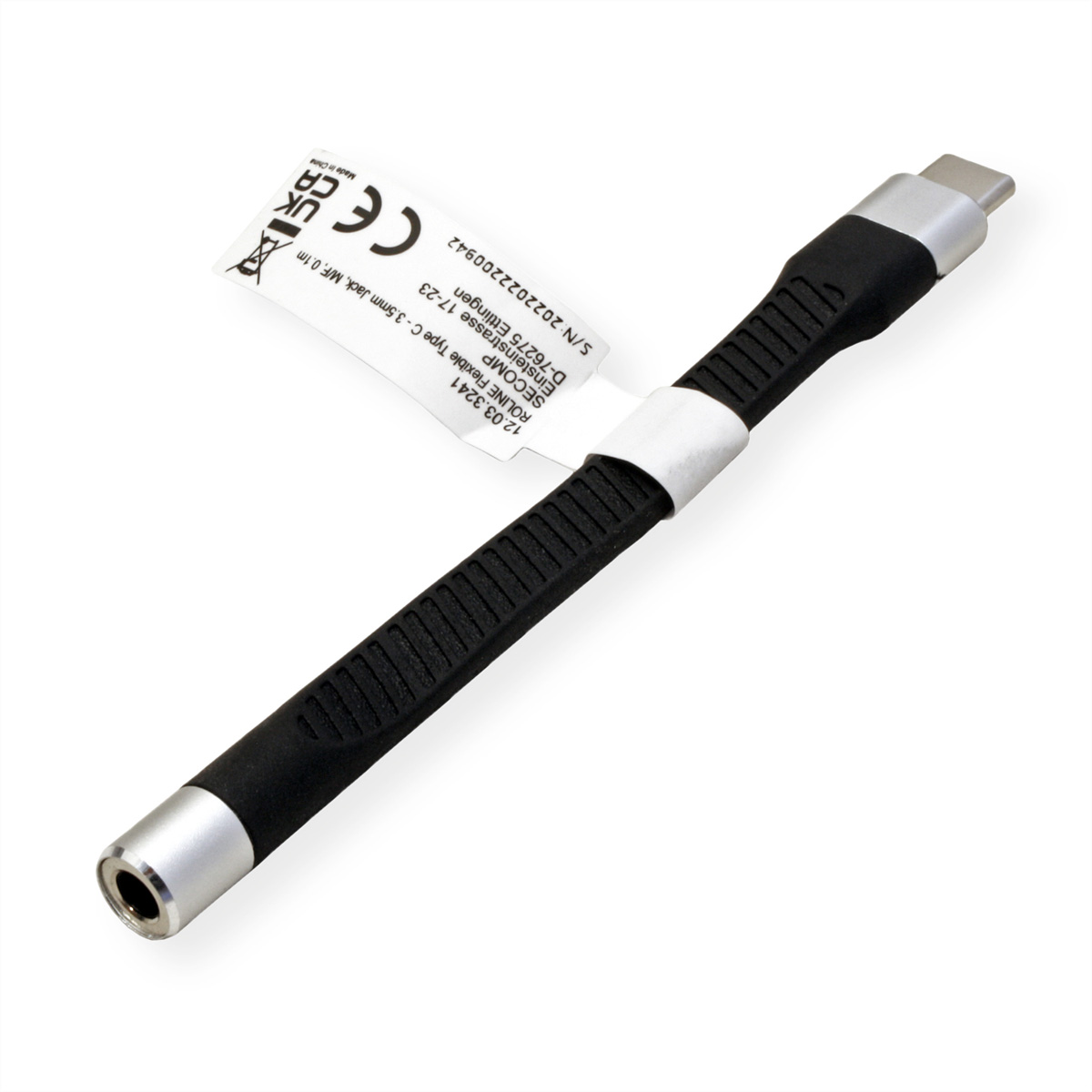 ROLINE Adapter USB Typ C - 3,5mm Audio, ST/BU, 0,1 m