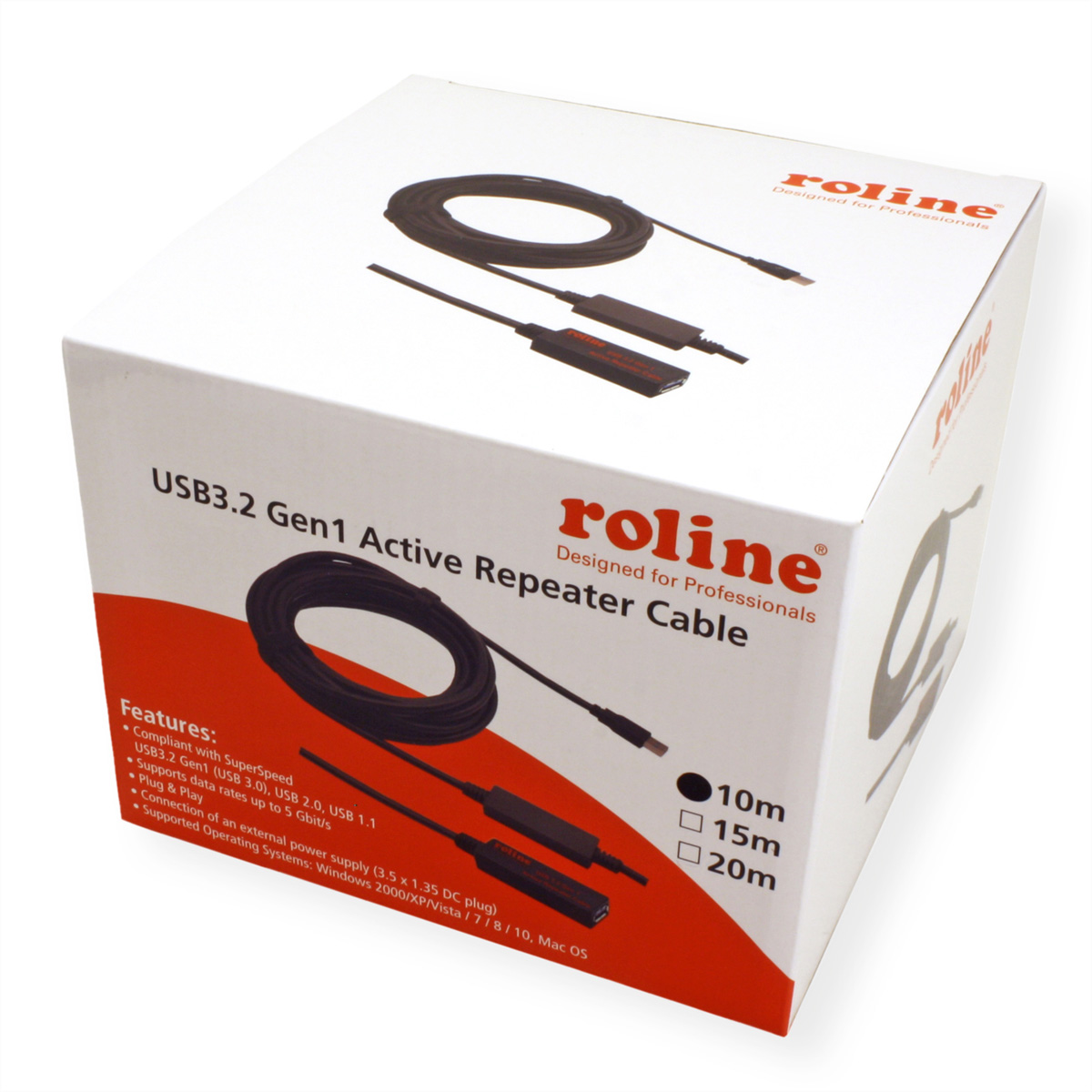 ROLINE USB3.2 Gen1 Akt. Repeater Kabel