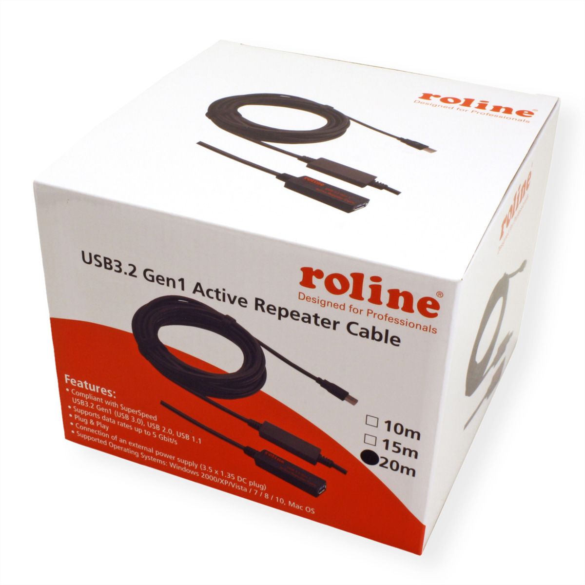 ROLINE USB3.2 Gen1 Akt. Repeater Kabel