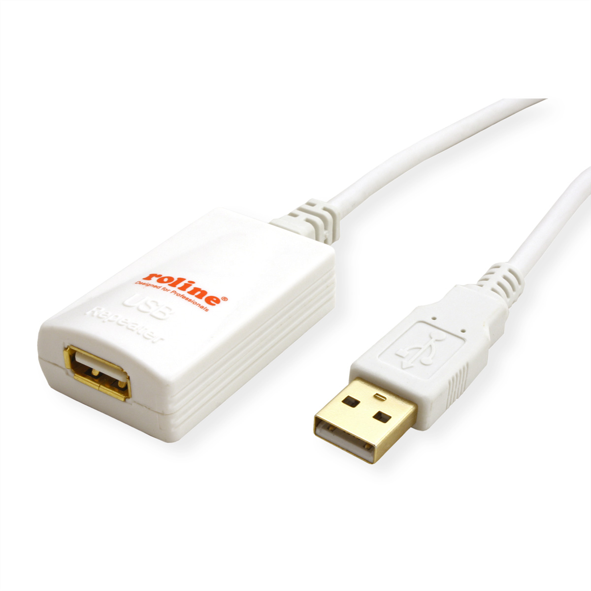 ROLINE USB2.0 Verläng.kabel,1 Port weiß