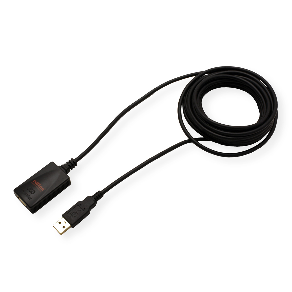 ROLINE USB2.0 Verläng.kabel 1Port schw.