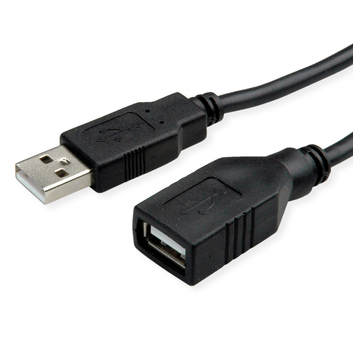 ROLINE USB 2.0 aktive Kabelverlängerung, schwarz, 15 m