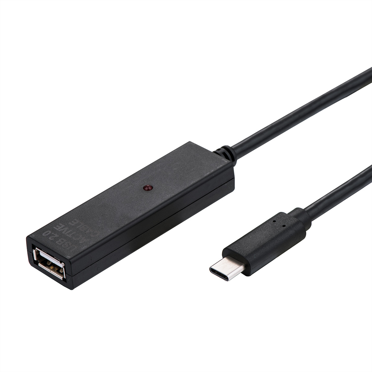 VALUE USB 2.0 Verlängerung, aktiv, mit Repeater, A-C, schwarz, 15,0 m (12.99.1113)