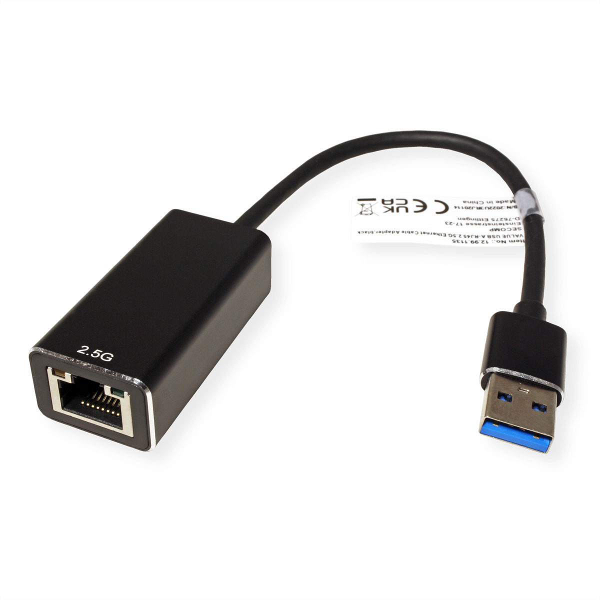 VALUE USB 3.2 Gen 1 Typ A zu 2.5-Gigabit-Ethernet Konverter (12.99.1135)