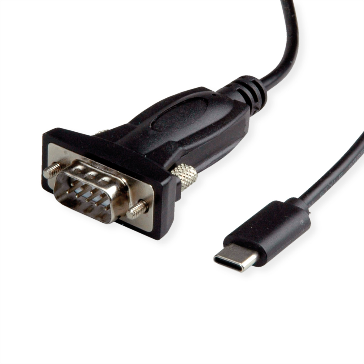 VALUE USB - Seriell Konverter-Kabel, Typ C - RS232, schwarz, 1,8 m